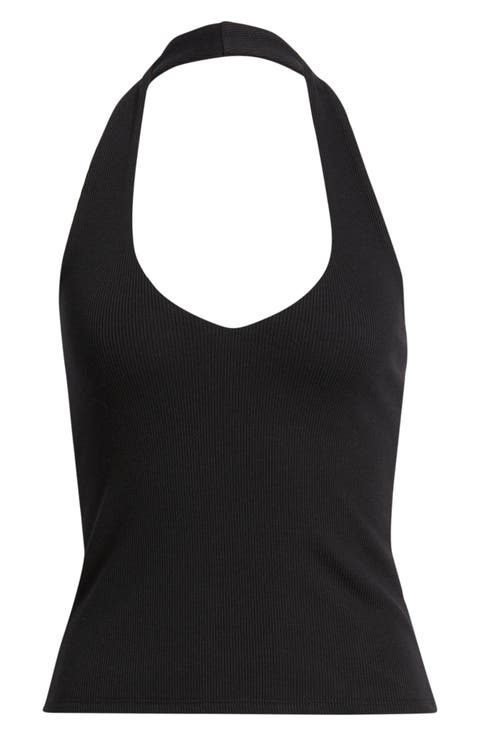 Deep V-Neck Halter Top