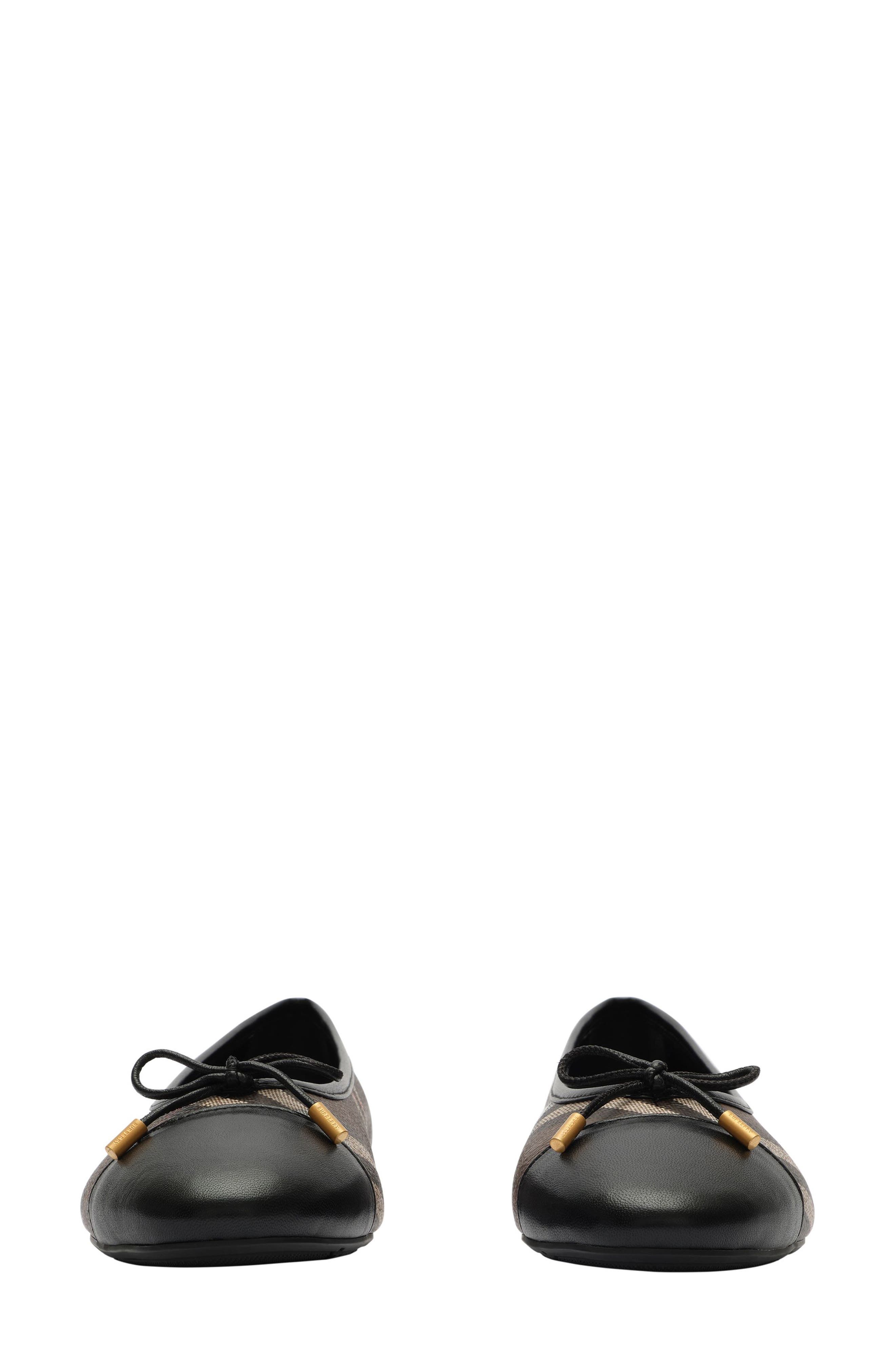 Highgate Ballerina Check Flat, Alternate, color, TOBACCO BROWN IP CHK