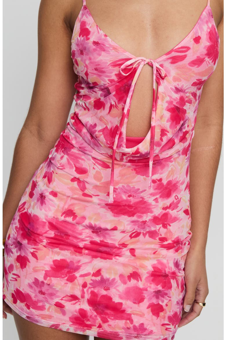 Irisse Keyhole Minidress, Alternate, color, FLORAL