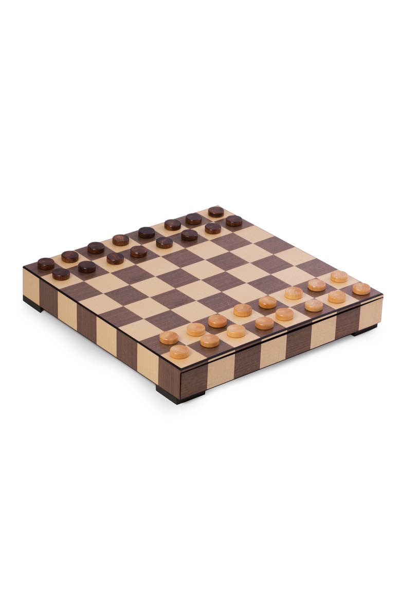 Bey-Berk Chess & Checkers Set, Alternate, color, Black/Tan/Brown