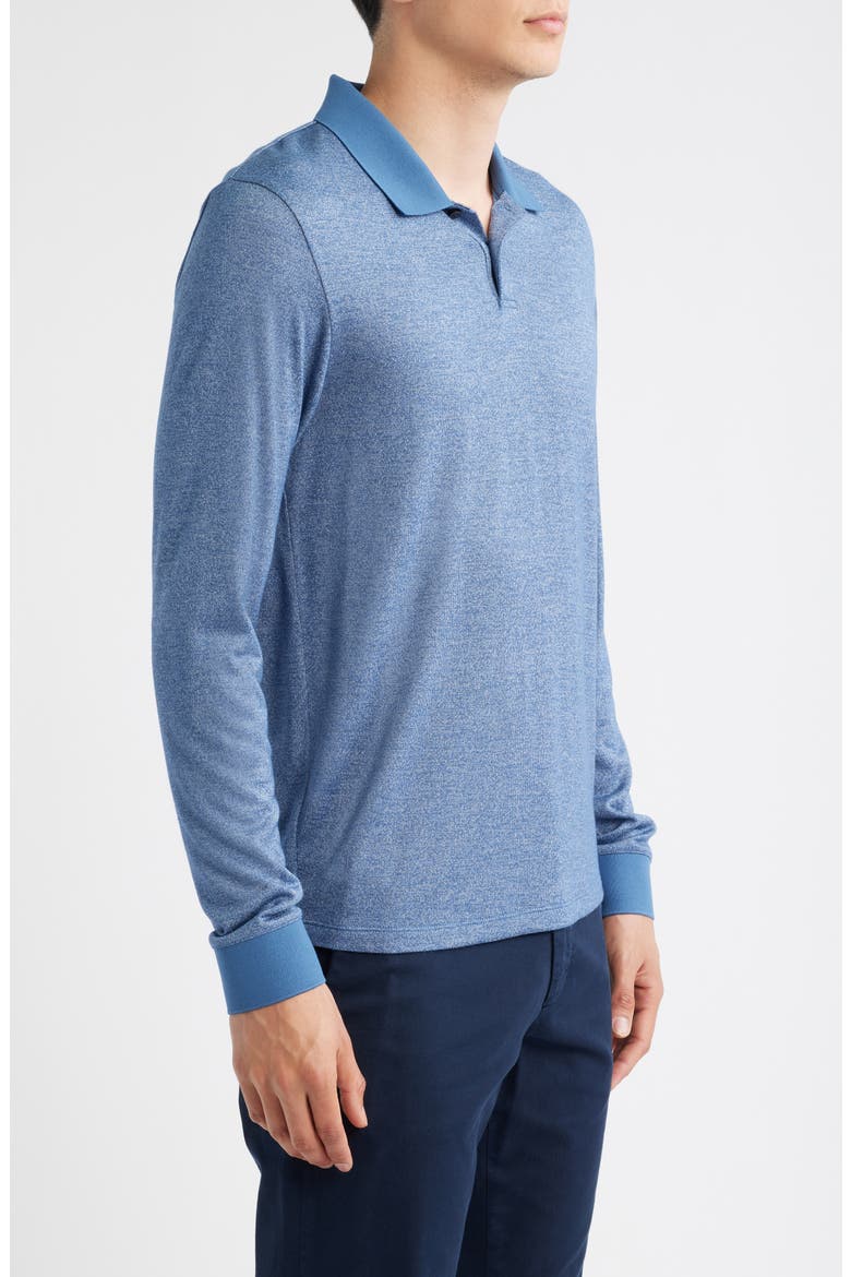 Goris Activate Long Sleeve Polo, Alternate, color, BLUE DUSK MELANGE