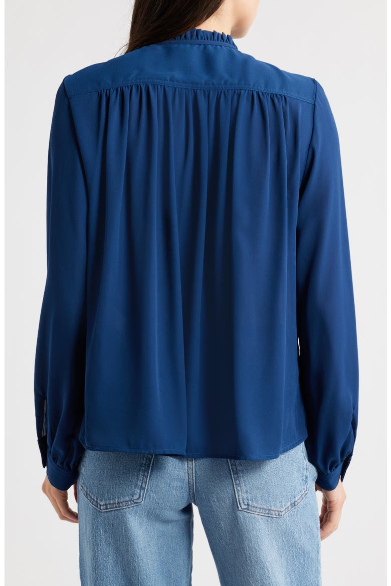 Shay Long Sleeve Chiffon Top, Alternate, color, INK BLUE
