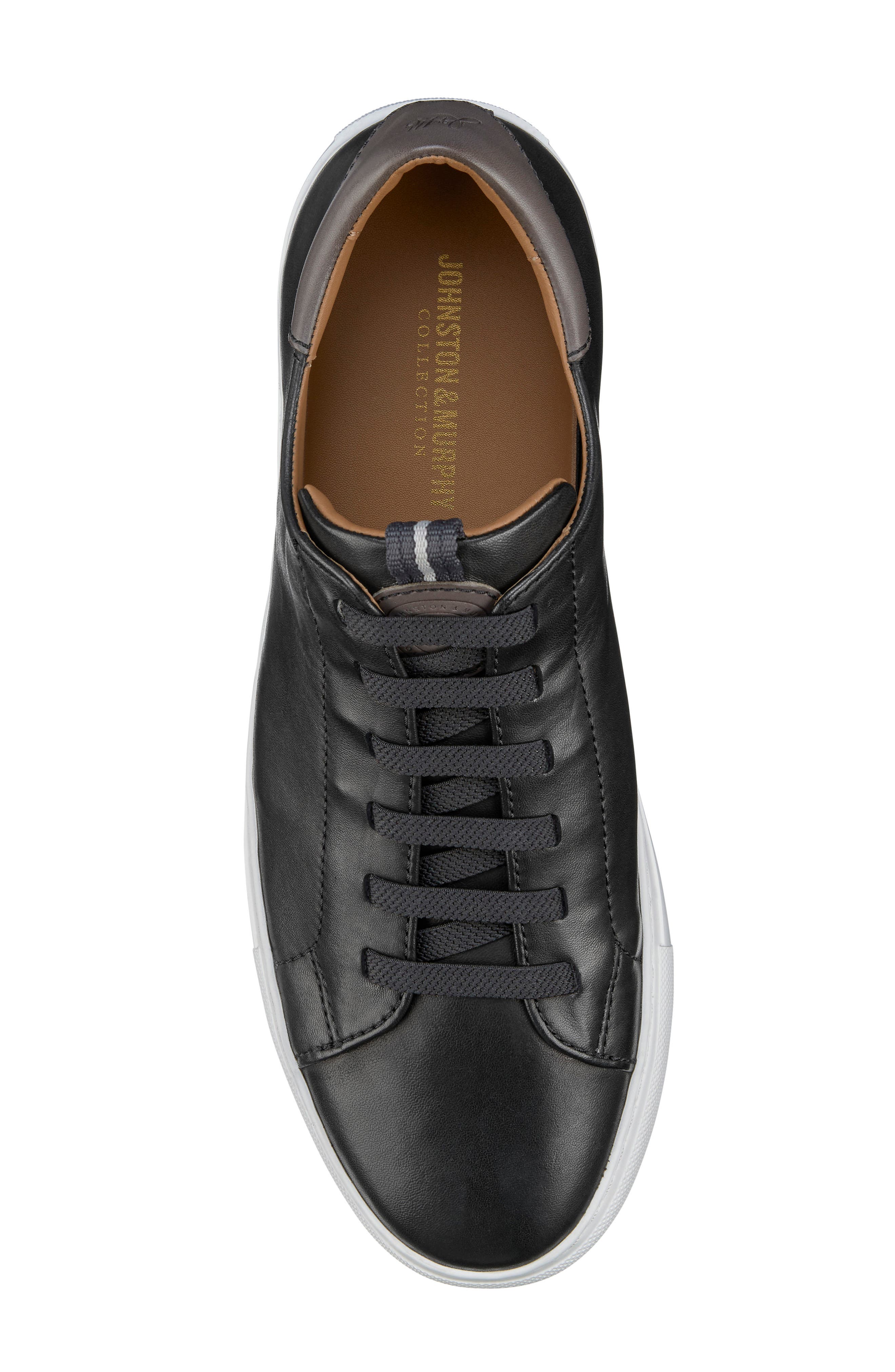 Johnston & Murphy Anson Lace to Toe Sneaker, Alternate, color, Black