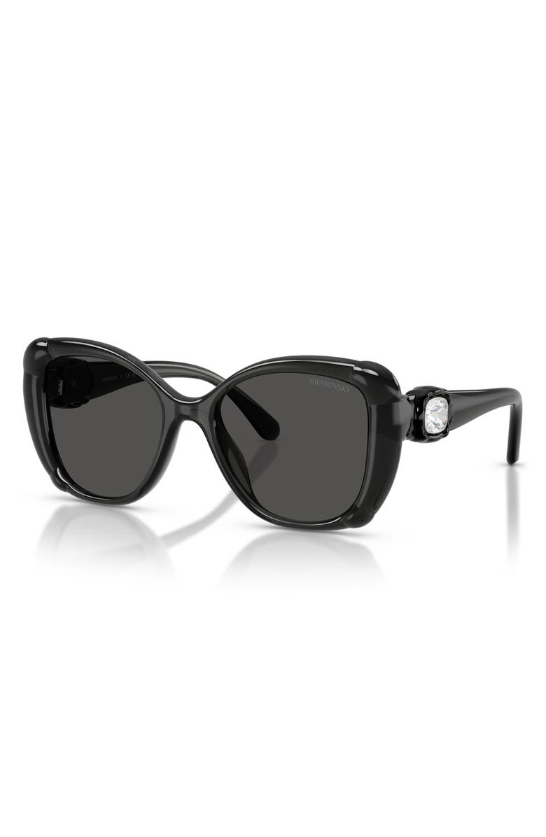 Swarovski 53mm Butterfly Sunglasses, Alternate, color,