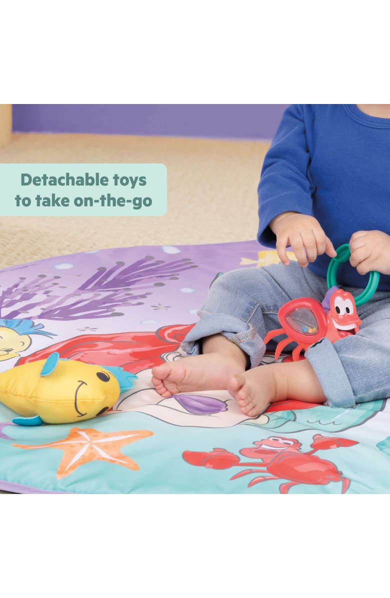 BRIGHT STARTS The Little Mermaid Twinkle Trove Light-Up Musical Baby Activity Gym, Alternate, color, Purple