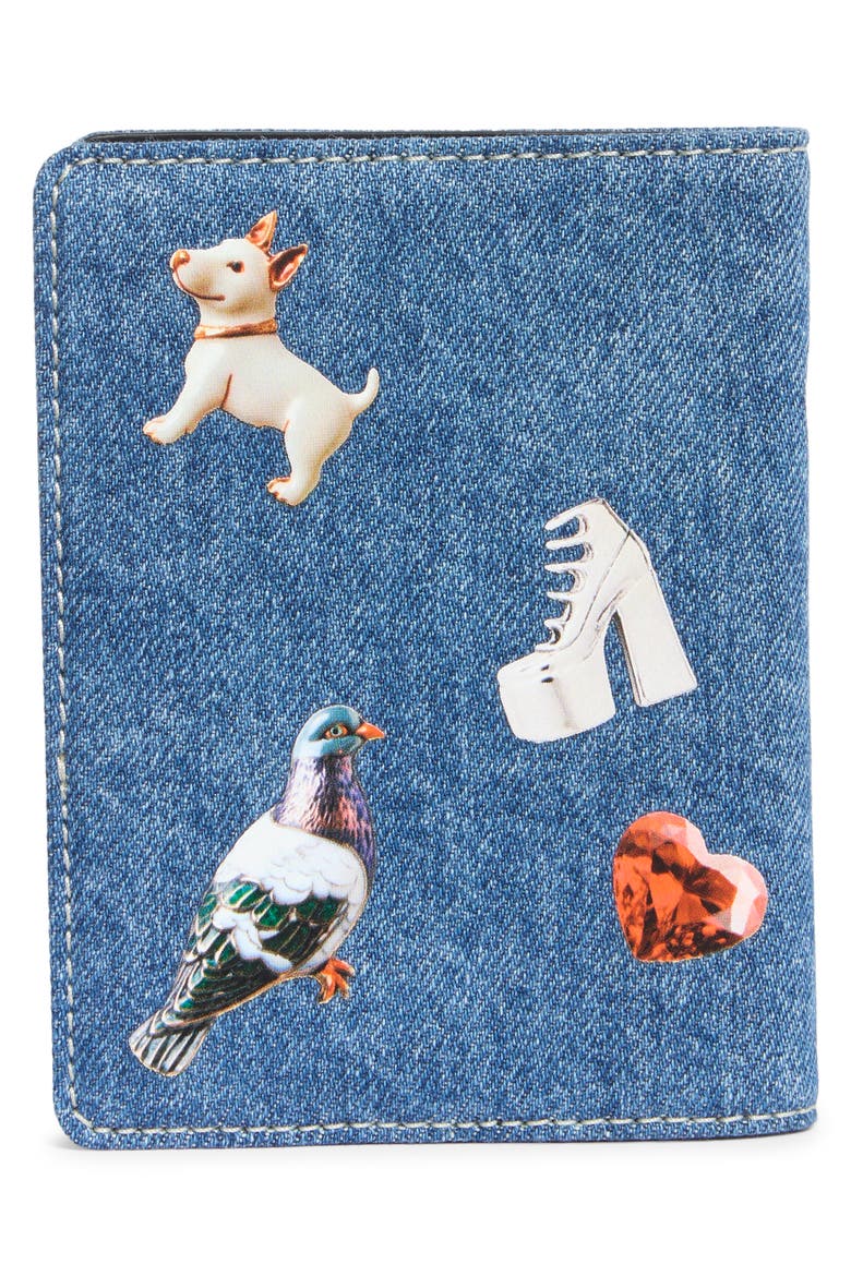 Denim Passport Case, Alternate, color, INDIGO MULTI