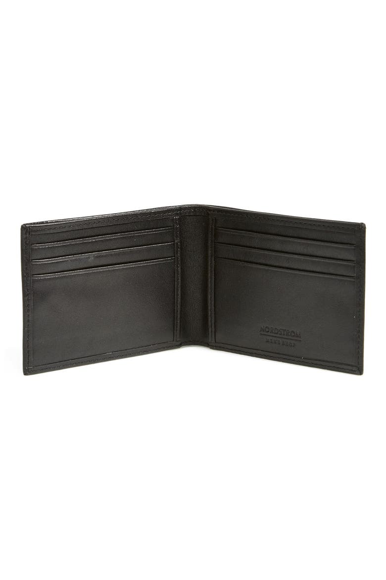 Leather Wallet, Alternate, color, BLACK