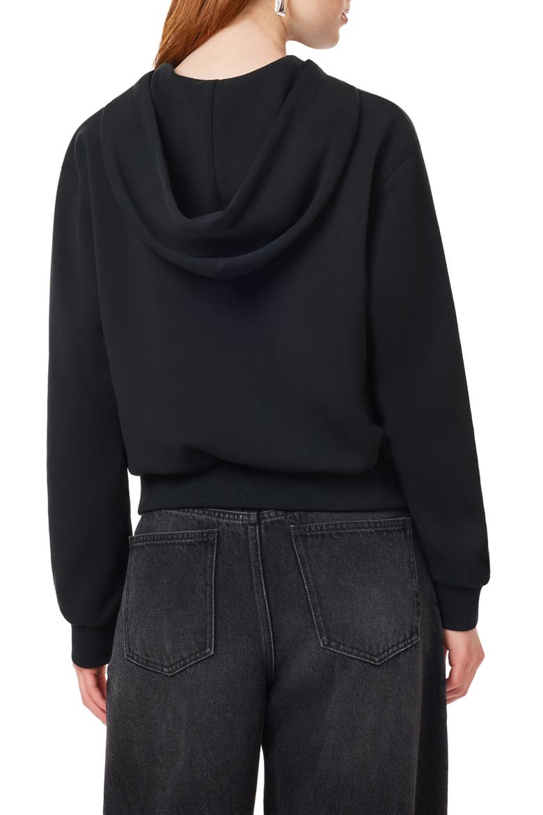 Quarter-Zip Hoodie, Alternate, color, BLACK