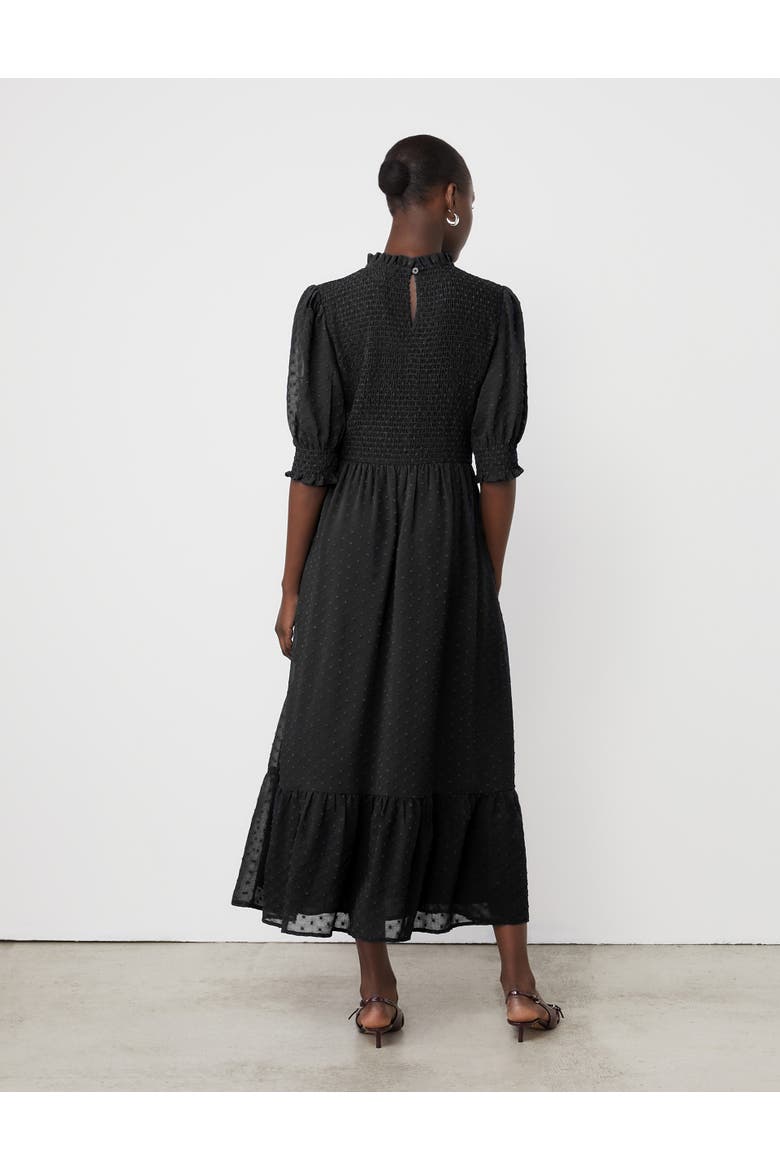 Amelia 3/4 Sleeve Chiffon Midi Dress, Alternate, color, Black