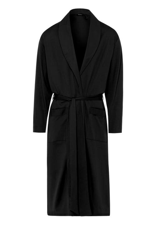 Hanro Night And Day Knit Robe In Black