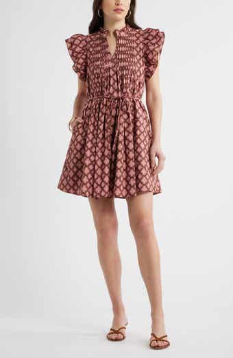 Ruffle Tie Waist Dress
