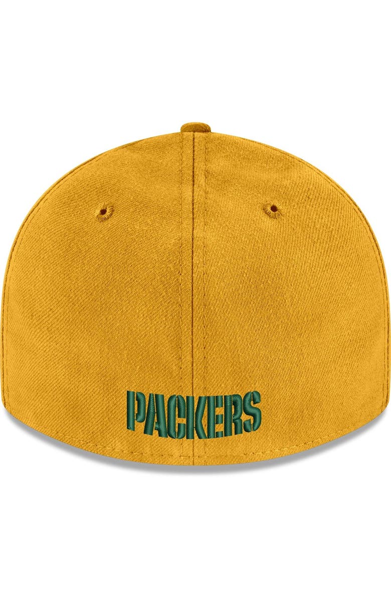 New Era Men's New Era Gold Green Bay Packers Omaha Low Profile 59FIFTY Fitted Team Hat, Alternate, color, 