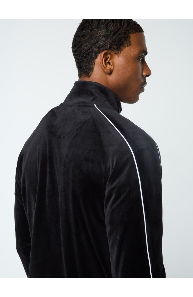 Sergio Tacchini Lioni Velour Track Jacket, Alternate, color, Black Beauty