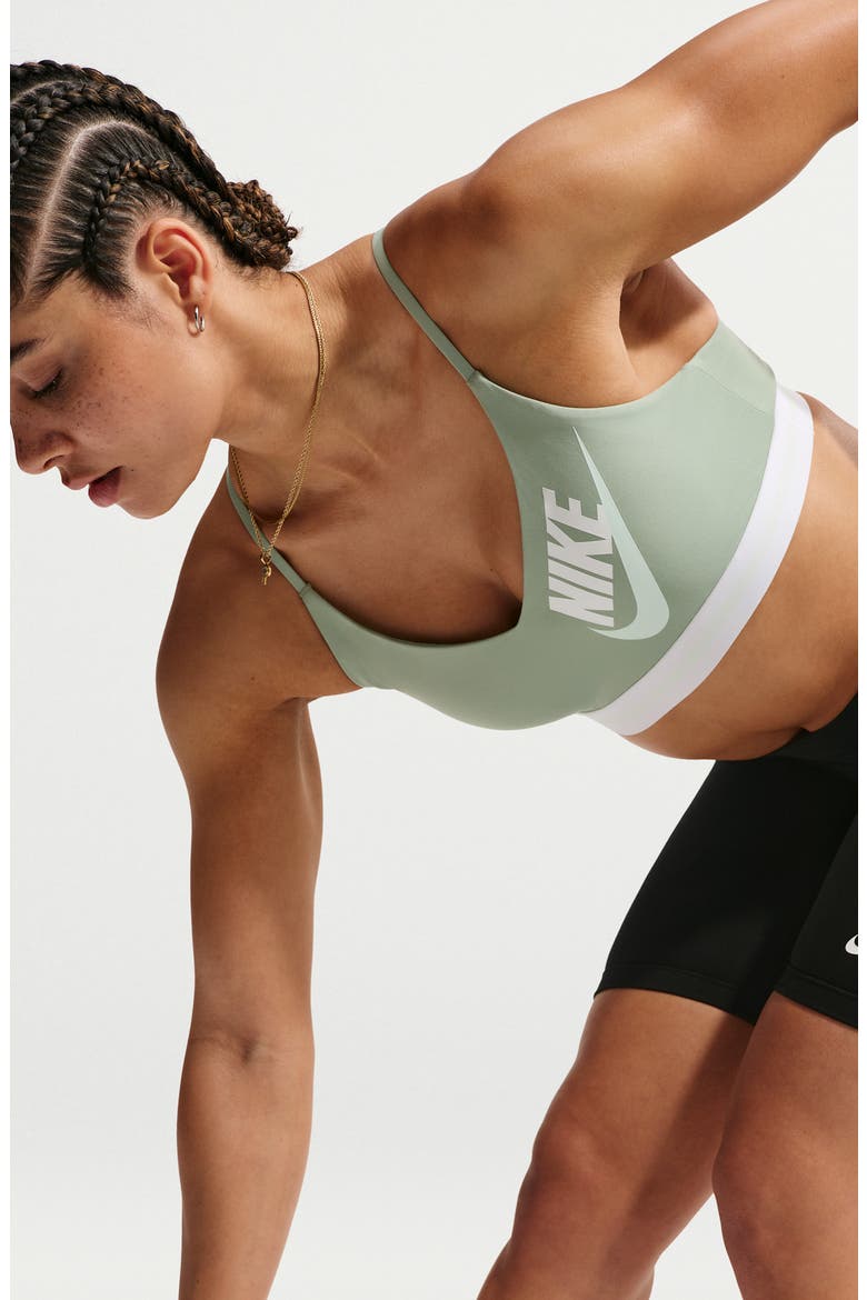 Indy Dri-FIT Sports Bra, Alternate, color, STEAM/ WHITE/ BARELY GREEN