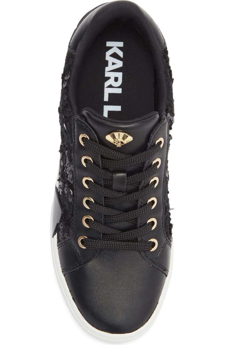 KARL LAGERFELD PARIS Marquise Low Top Sneaker, Alternate, color, Black