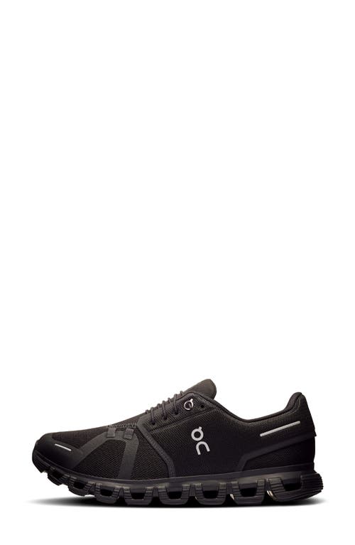 On Cloud 6 Running Sneaker In Black/black