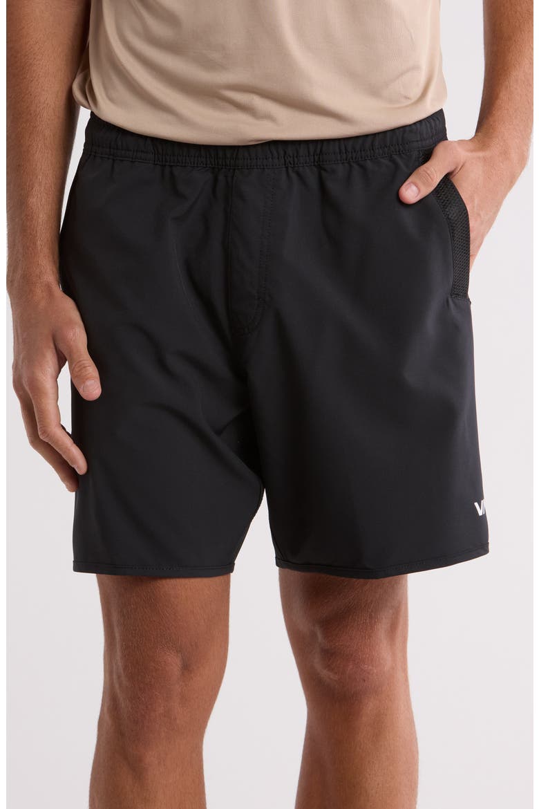 Kevin Stretch Woven Shorts, Main, color, BLACK