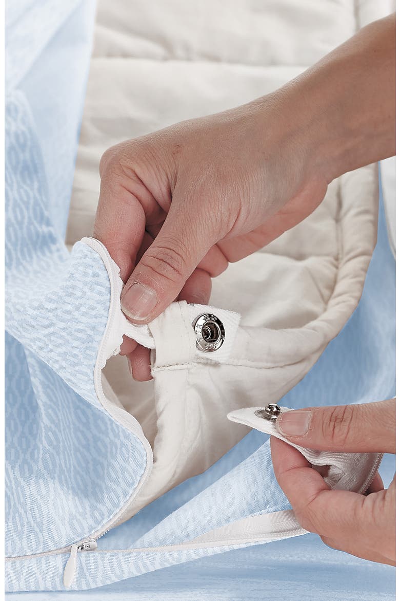 Karma Diamond Pattern Weighted Blanket Cover, Alternate, color, BLUE