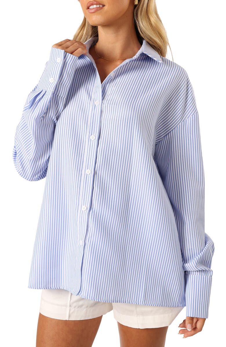 Petal & Pup Murphy Stripe Button-Up Shirt, Main, color,