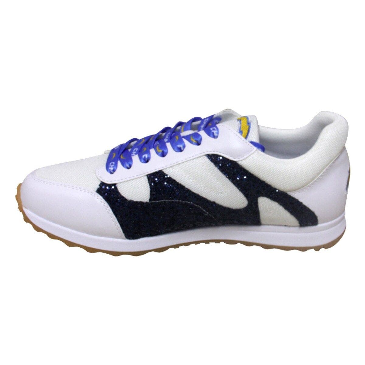 CUCE Women
s Cuce  White Los Angeles Chargers Glitter Sneakers, Alternate, color, White
