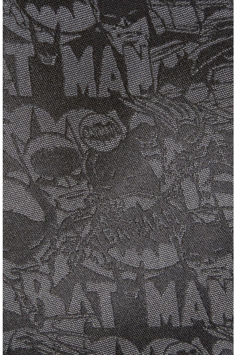'Batman' Silk Tie, Alternate, color, BLACK