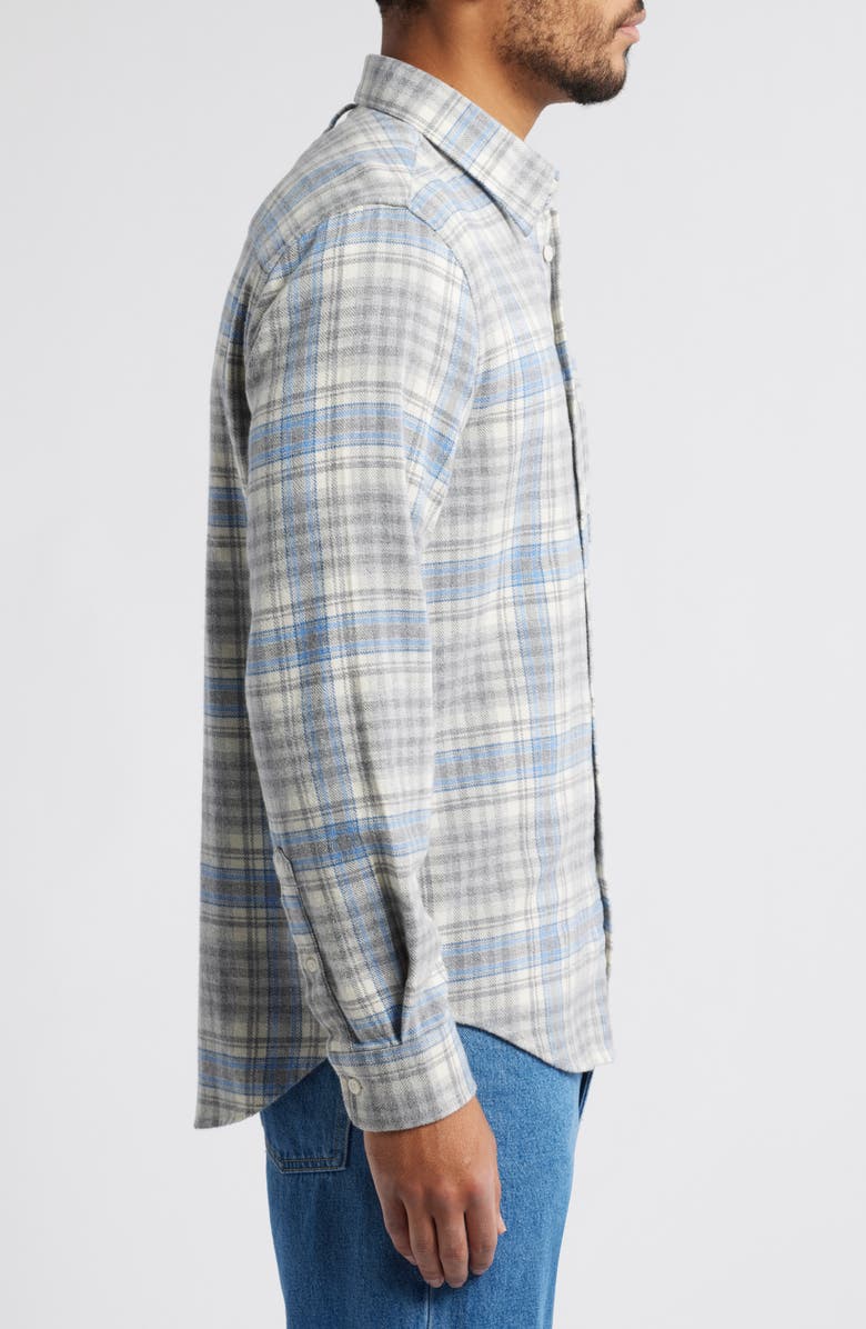 NN07 Arne Flannel Button-Up Shirt, Alternate, color, Grey Check