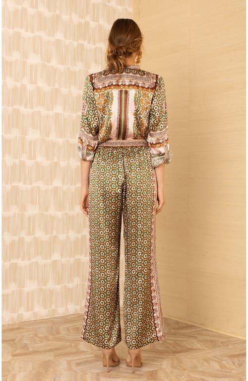 Hale Bob Rosalyn Charmeuse Pant In Multi