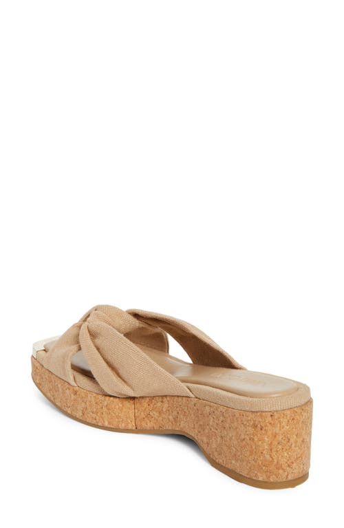 Jimmy Choo Avenue Wedge Slide Sandal In Ballet Pink Linen