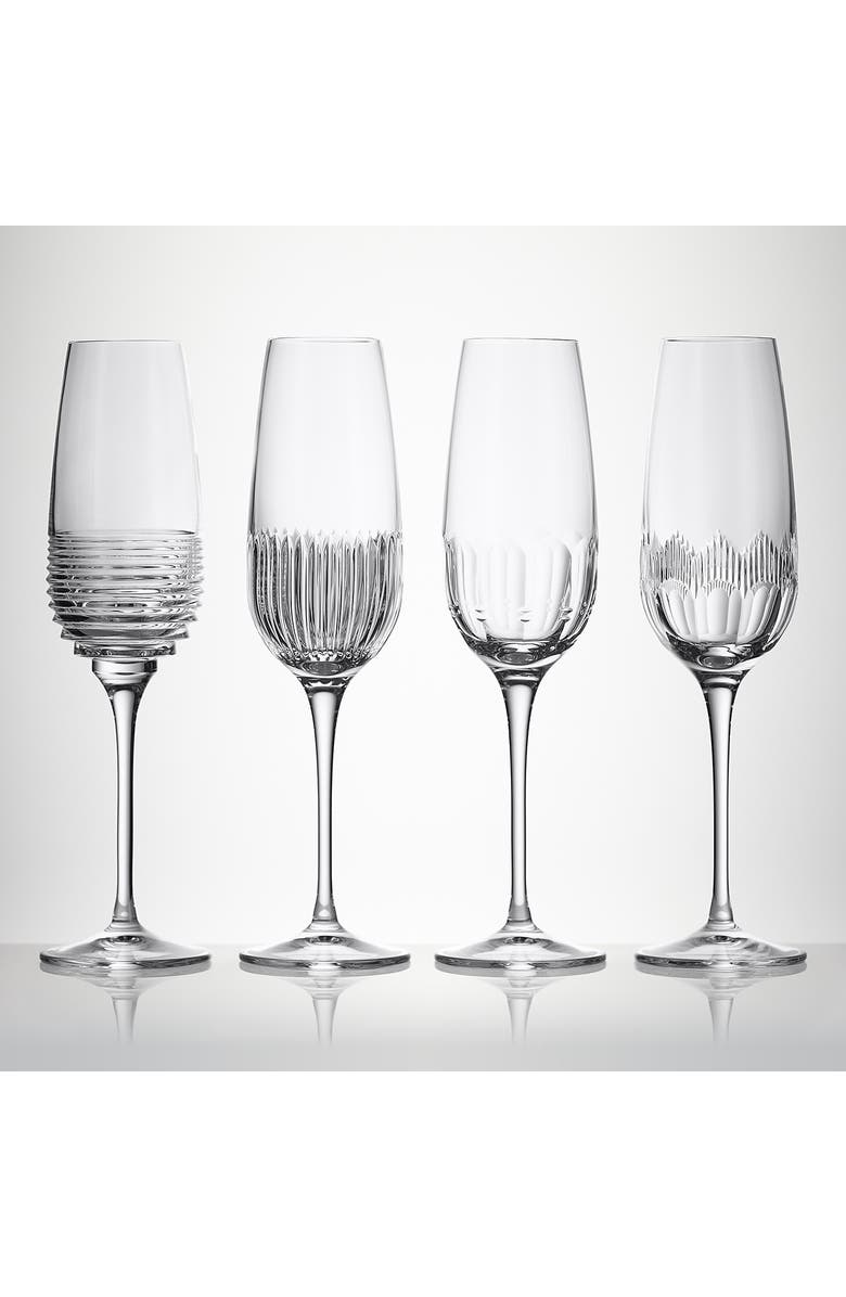 Waterford Mixology Mixed Set of 4 Champagne Flutes, Alternate, color, 