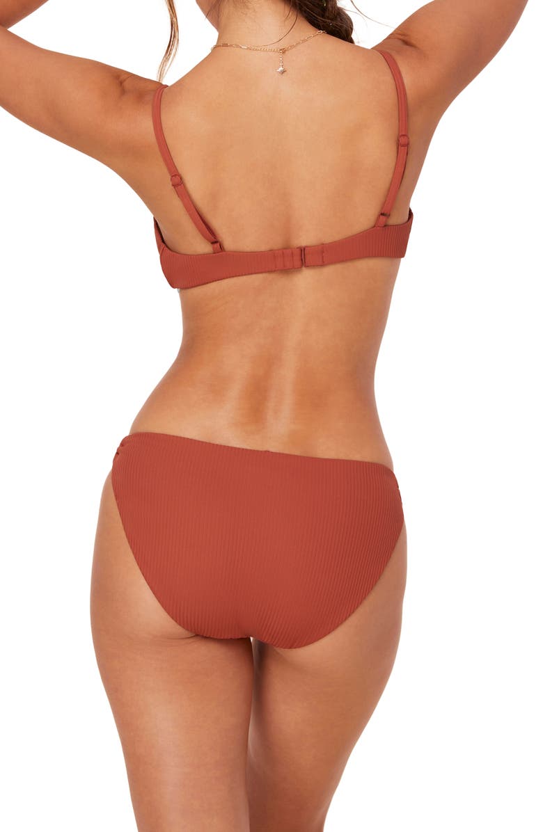 Andie Bonita Rib Bikini Top, Alternate, color, 