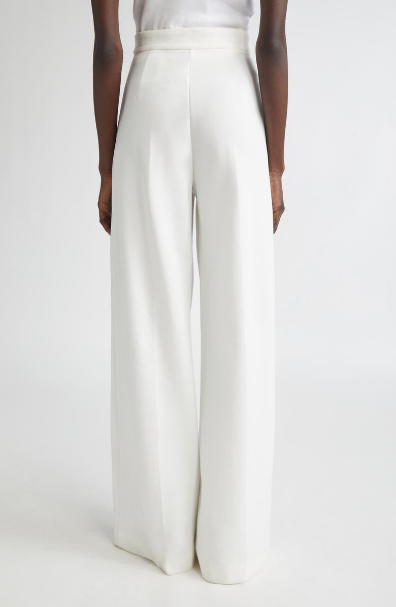 Max Mara Ponte Knit Wide Leg Pants, Alternate, color, White