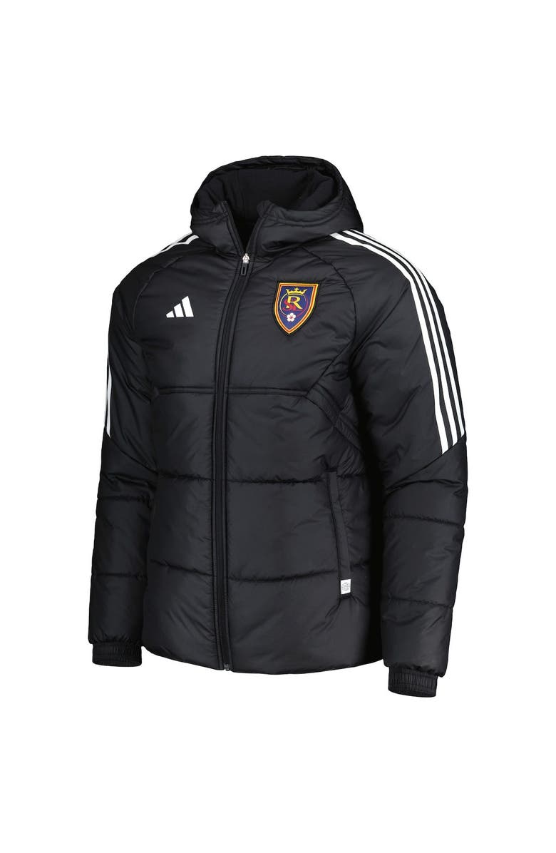 adidas Men's adidas Black Real Salt Lake Winter Raglan Full-Zip Hoodie Jacket, Alternate, color,