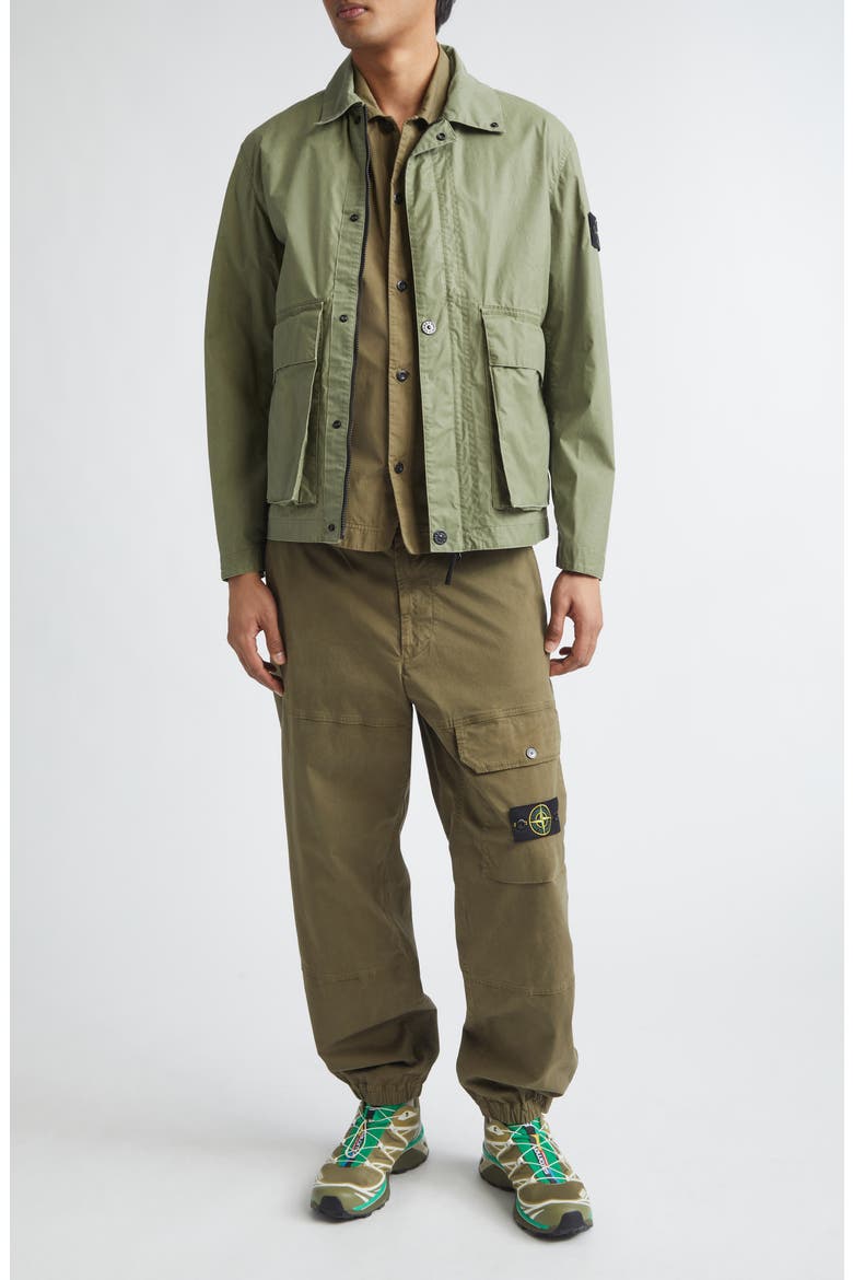 Coated Twill Jacket, Alternate, color, MILITARY GREEN