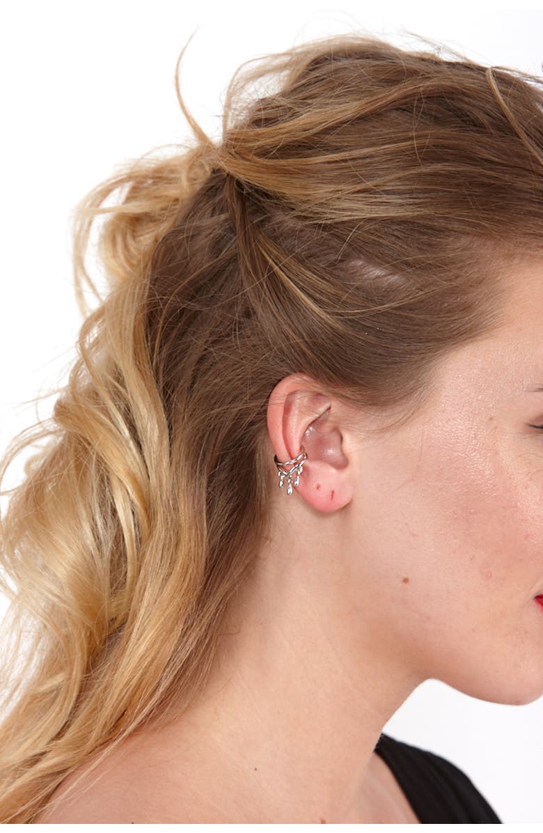 Lucy Quartermaine Tri Drop Cuff, Alternate, color, Silver