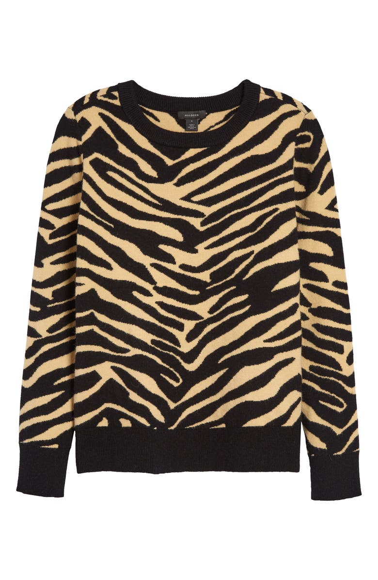 Halogen<sup>®</sup> Patterned Crewneck Sweater, Main, color,