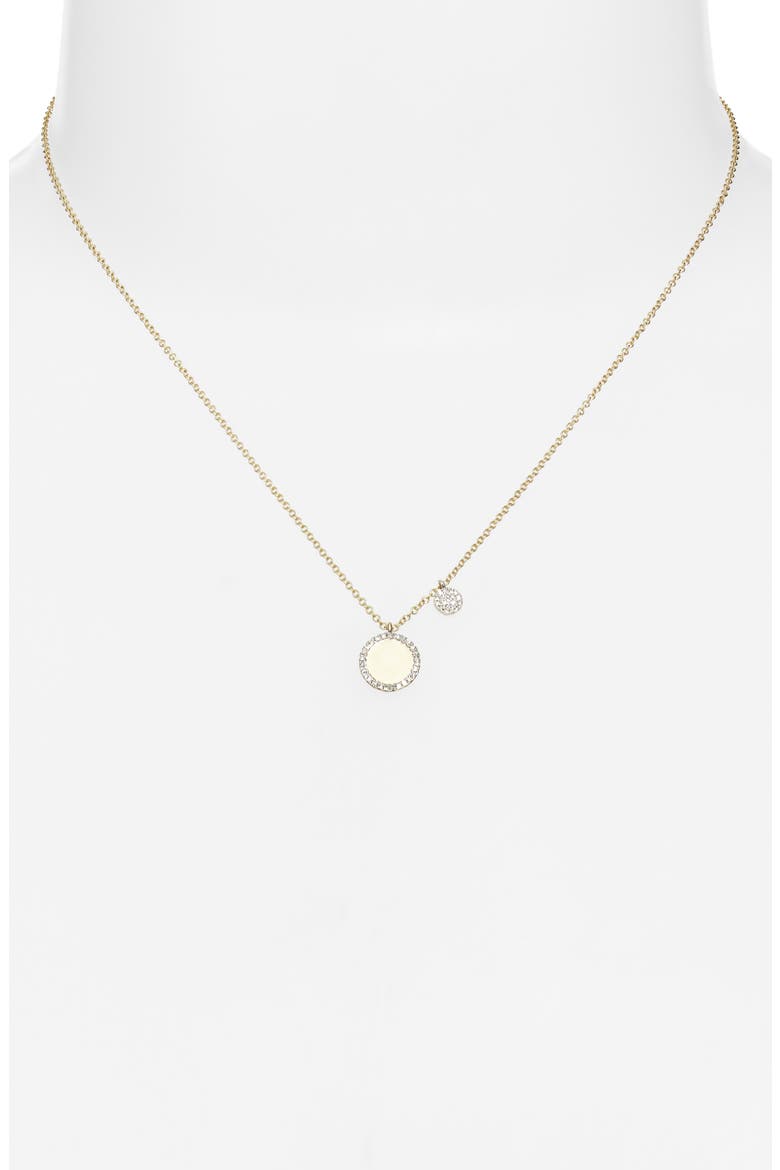 Disc Diamond Necklace, Alternate, color, YELLOW GOLD