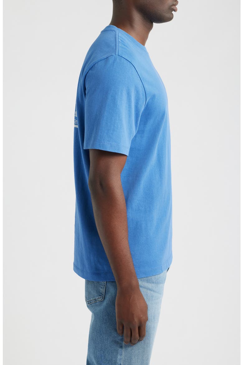 Dean Sailing Map Graphic Cotton T-Shirt, Alternate, color, BLUE / ECRU
