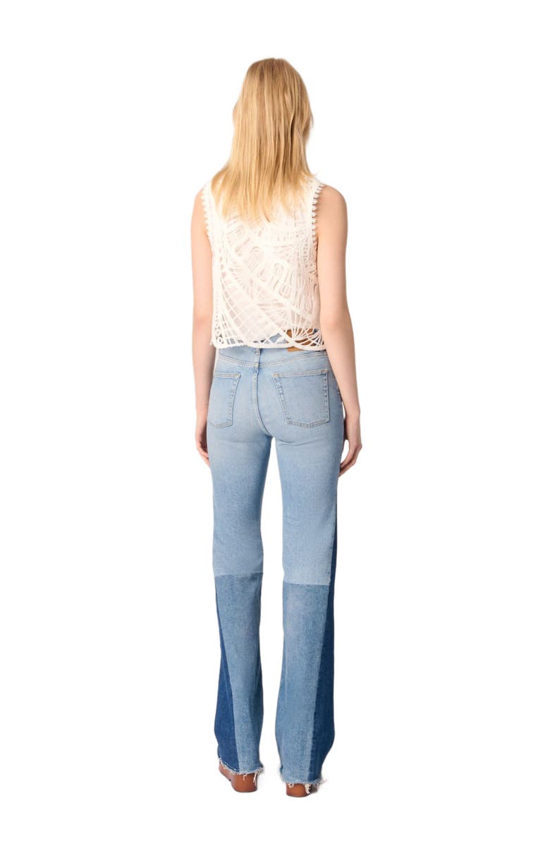 maje Crochet-knit sleeveless top, Alternate, color, 