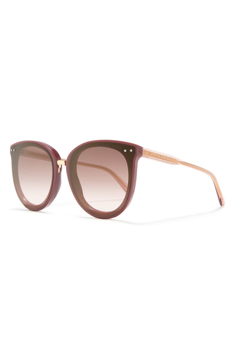 Bottega Veneta 61mm Oval Sunglasses, Alternate, color,