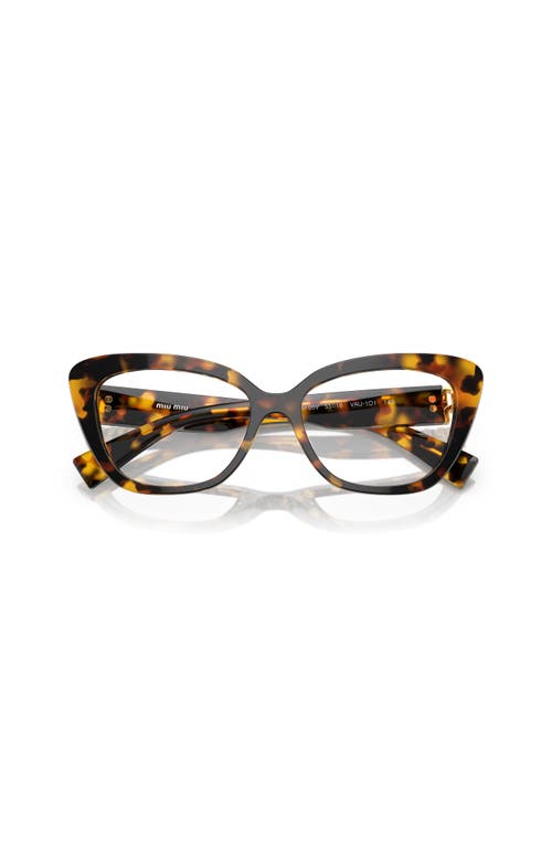 Miu Miu 55mm Cat Eye Optical Glasses In Brown