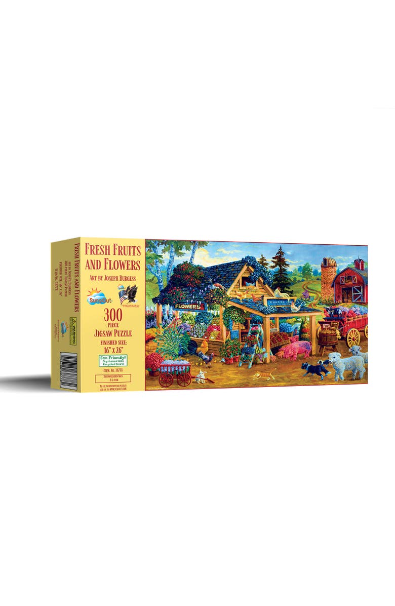 Sunsout Fresh Fruits and Flowers 300 piece Jigsaw Puzzle for Adults, Main, color, Multicolor
