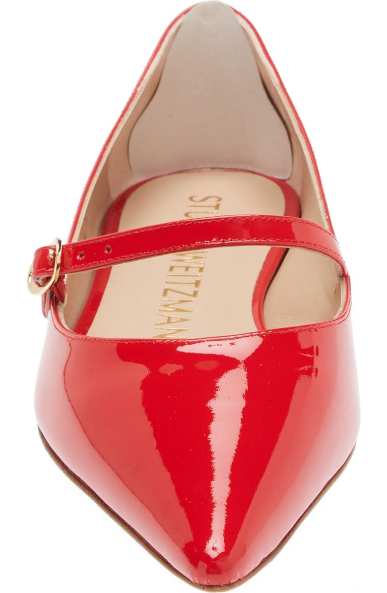 Stuart Weitzman Emilia Mary Jane Flat, Alternate, color, Cherry