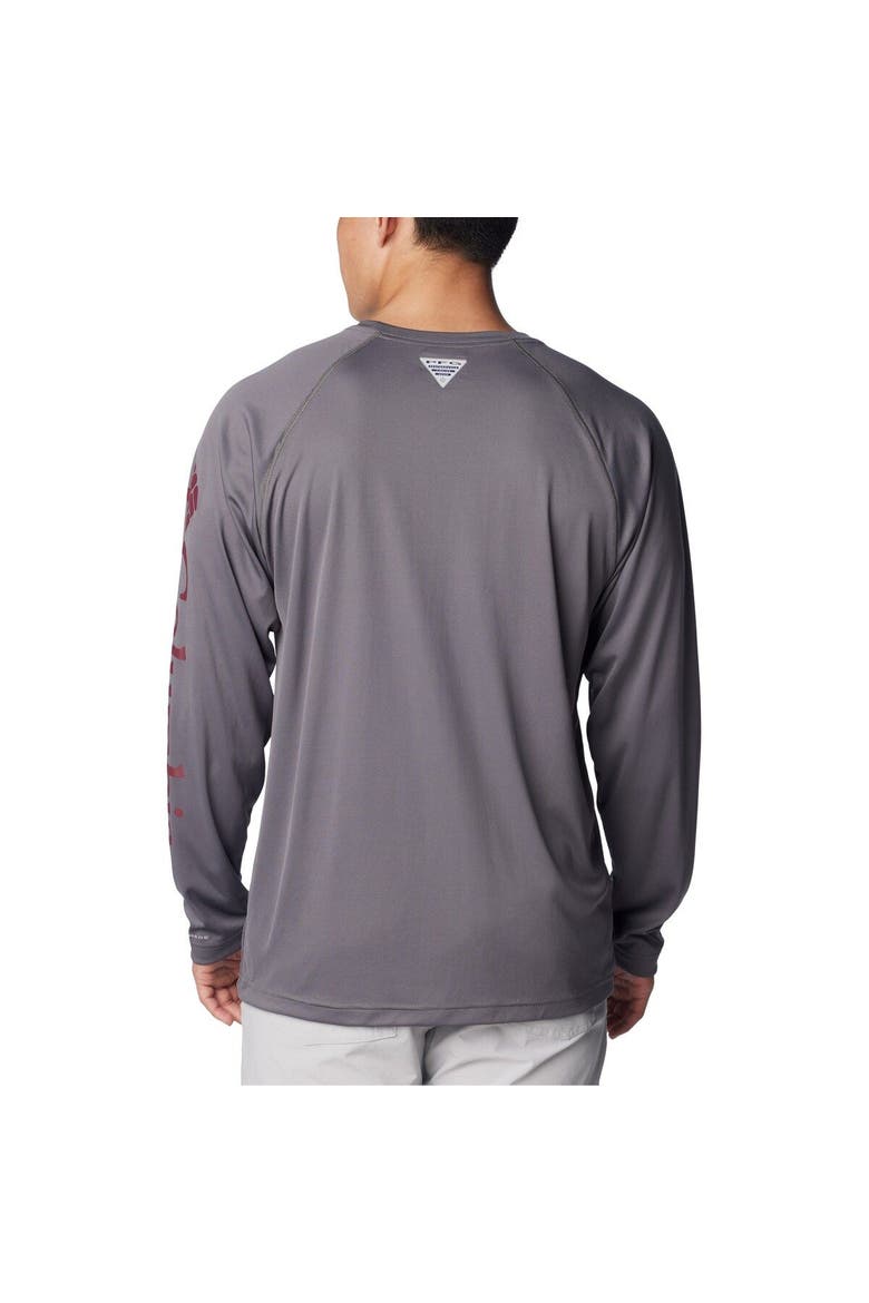 Men's Columbia Charcoal Texas A&M Aggies Terminal Tackle Omni-Shade Raglan Long Sleeve T-Shirt, Alternate, color, Charcoal