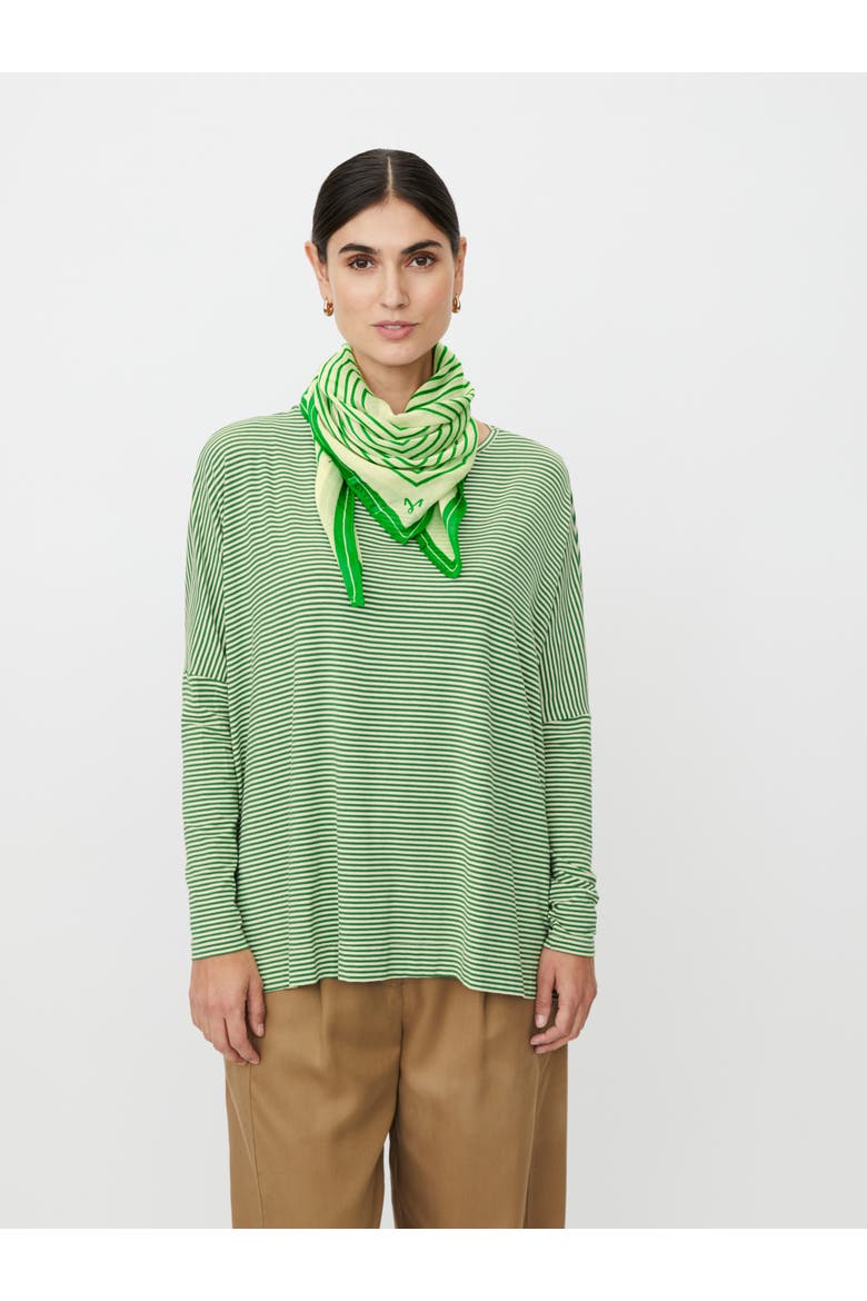 Featherlight Striped Scarf, Alternate, color, Mint Green