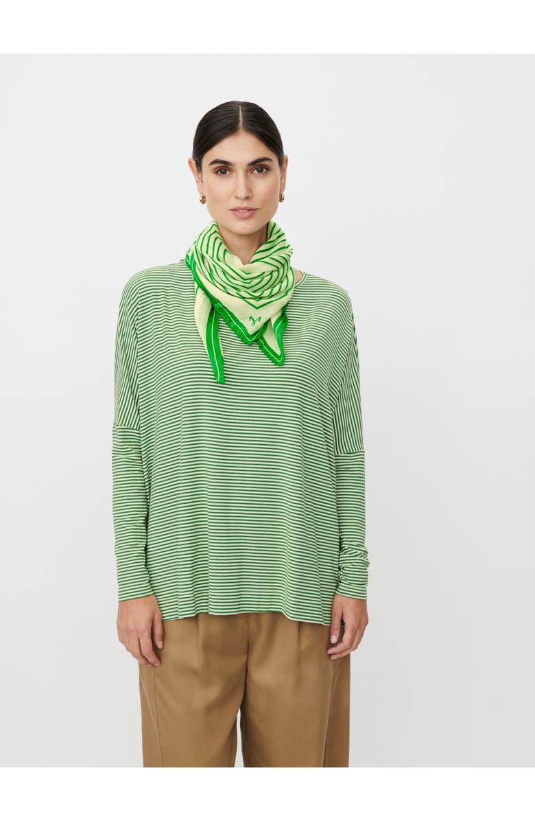Masai Copenhagen Featherlight Striped Scarf, Alternate, color, Mint Green