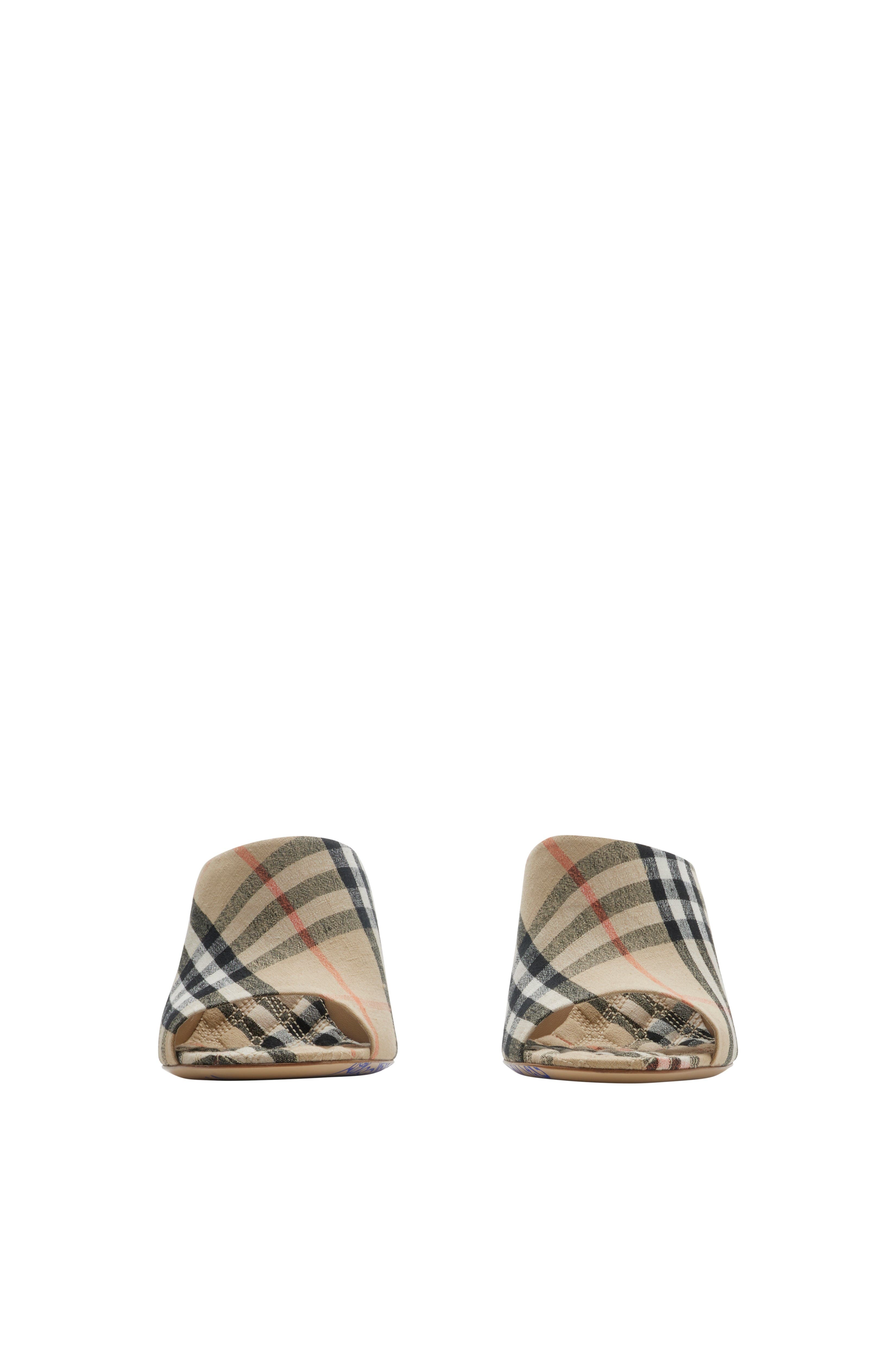 Burberry Check Mews Mules, Alternate, color, 