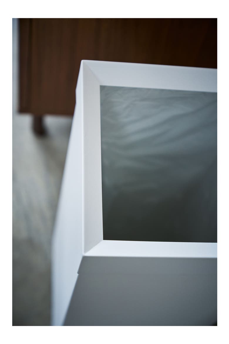 Tall Trash Can, Alternate, color, WHITE
