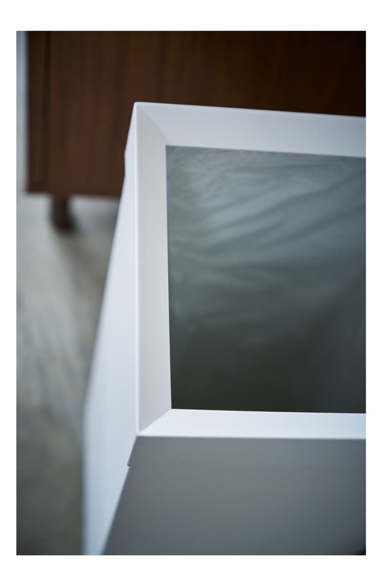Yamazaki Tall Trash Can, Alternate, color, White