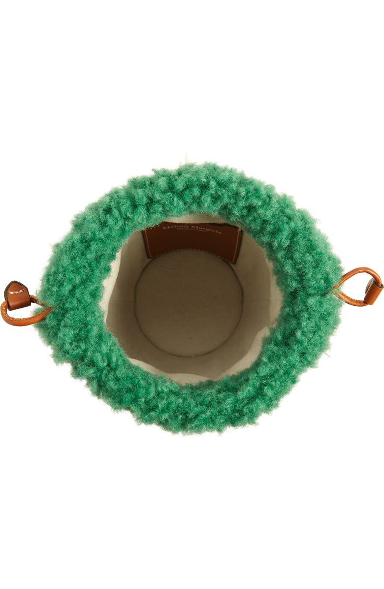 Maison Margiela Cactus Leather & Faux Fur Bucket Bag, Alternate, color,