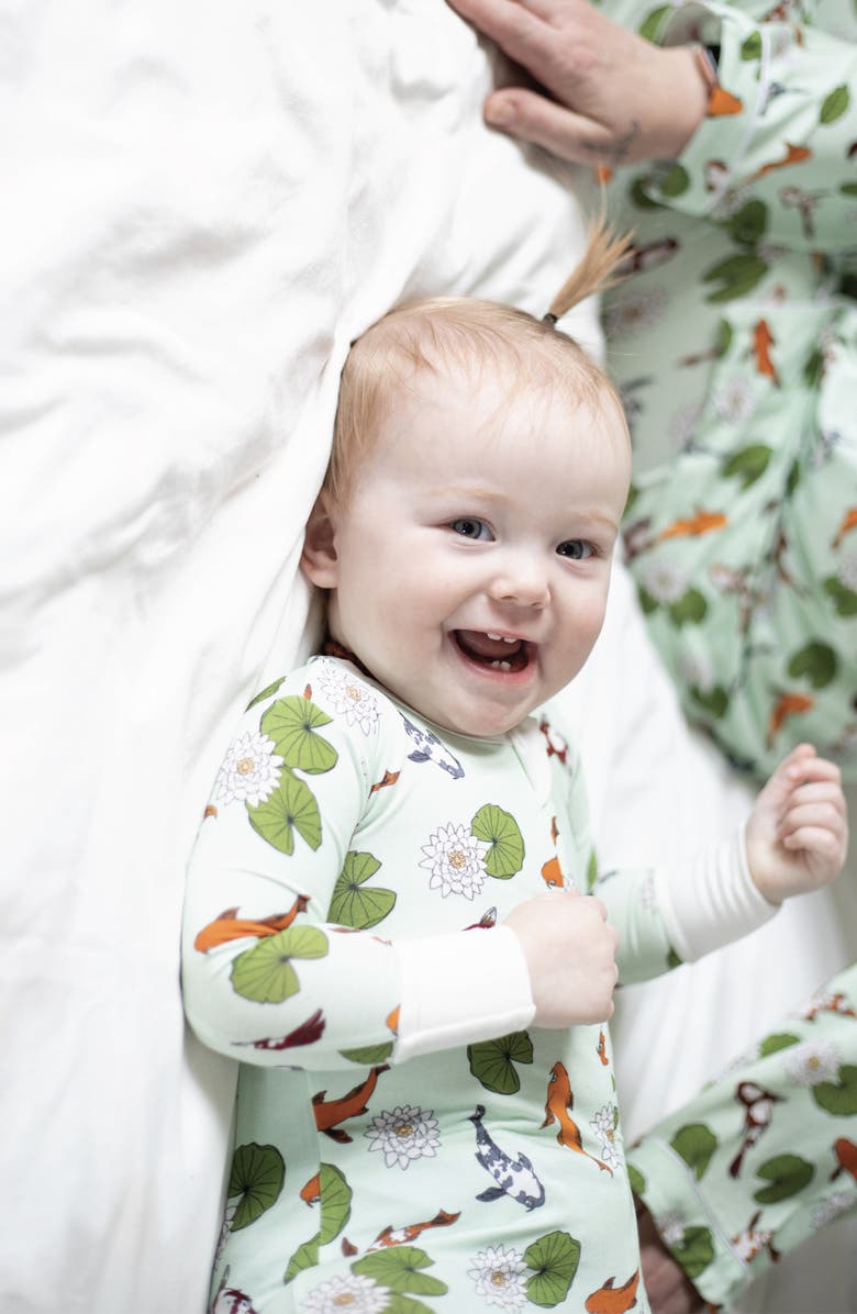 Peregrine Kidswear Koi Pond Fitted One-Piece Pajamas, Alternate, color, 